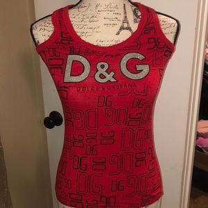 Dolce & Gabbana red racerback tank